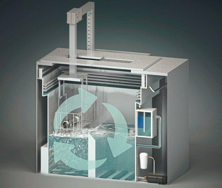 Illustration of metal cleaner in a metal