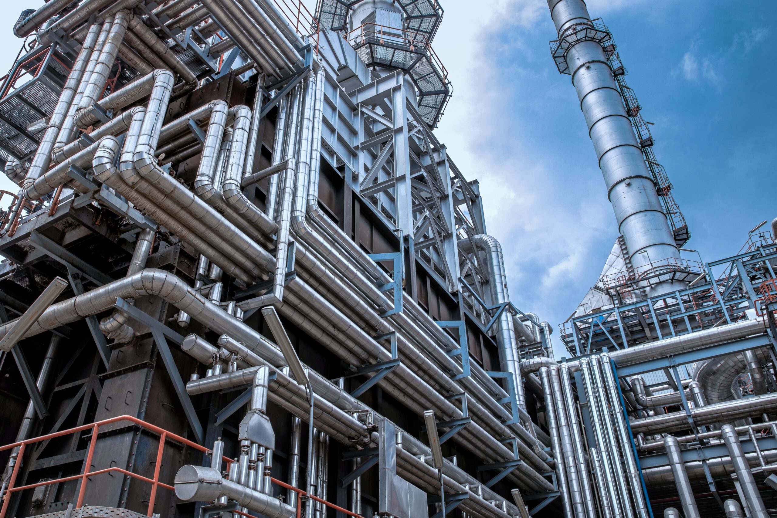 Industrial view at oil refinery plant